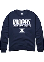 Michael Murphy  Rally Xavier Musketeers Mens Navy Blue NIL Stacked Box Long Sleeve Crew Sweatshirt
