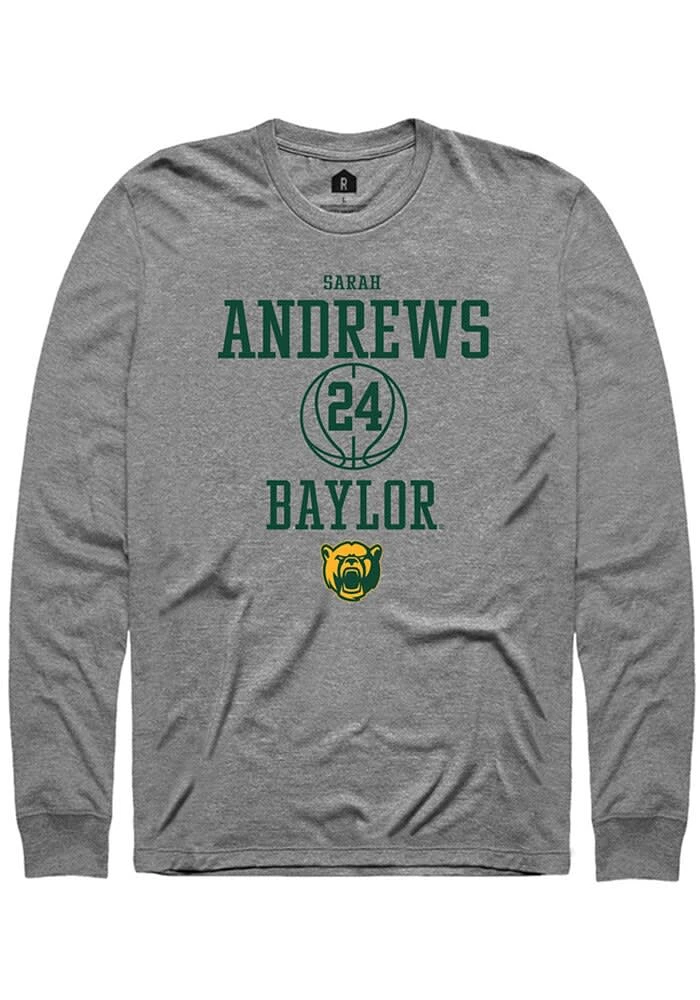 Sarah Andrews Baylor Bears Graphite Rally NIL Sport Icon Long Sleeve T Shirt
