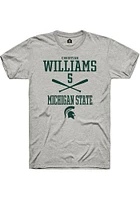 Christian Williams  Michigan State Spartans Ash Rally NIL Sport Icon Short Sleeve T Shirt