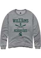 Christian Williams  Rally Michigan State Spartans Mens Graphite NIL Sport Icon Long Sleeve Crew Sw..