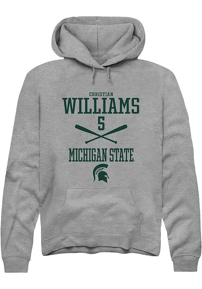 Christian Williams Rally Michigan State Spartans Mens Graphite NIL Sport Icon Long Sleeve Hoodie