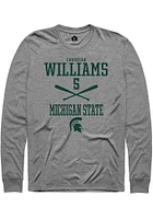 Christian Williams  Michigan State Spartans Graphite Rally NIL Sport Icon Long Sleeve T Shirt