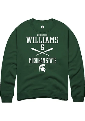 Christian Williams Rally Michigan State Spartans Mens NIL Sport Icon Long Sleeve Crew Sweat