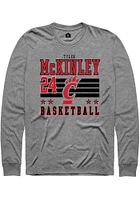 Tyler McKinley  Cincinnati Bearcats Grey Rally NIL Striped Long Sleeve T Shirt