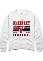 Tyler McKinley Rally Cincinnati Bearcats Mens NIL Striped Long Sleeve Crew Sweatshirt