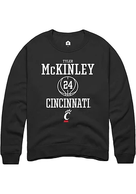 Tyler McKinley  Rally Cincinnati Bearcats Mens Black NIL Sport Icon Long Sleeve Crew Sweatshirt