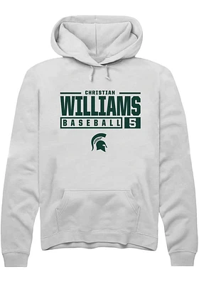 Christian Williams Rally Michigan State Spartans Mens NIL Stacked Box Long Sleeve Hoodie