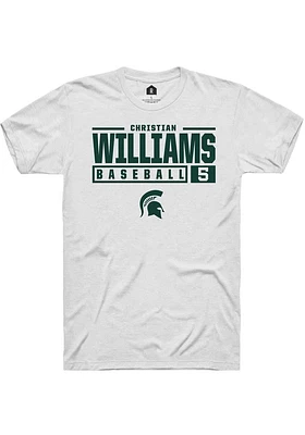 Christian Williams Michigan State Spartans Rally NIL Stacked Box Short Sleeve T Shirt