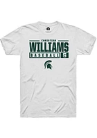 Christian Williams Michigan State Spartans Rally NIL Stacked Box Short Sleeve T Shirt