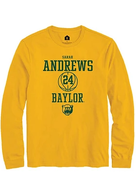 Sarah Andrews  Baylor Bears Gold Rally NIL Sport Icon Long Sleeve T Shirt
