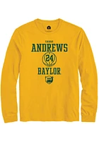 Sarah Andrews  Baylor Bears Gold Rally NIL Sport Icon Long Sleeve T Shirt