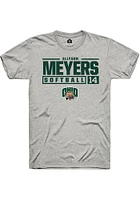 Allyson Meyers  Ohio Bobcats Ash Rally NIL Stacked Box Short Sleeve T Shirt