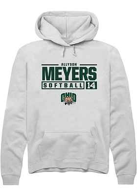 Allyson Meyers Rally Ohio Bobcats Mens NIL Stacked Box Long Sleeve Hoodie