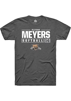 Allyson Meyers Ohio Bobcats Rally NIL Stacked Box Short Sleeve T Shirt
