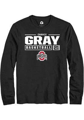 Chance Gray Ohio State Buckeyes Rally NIL Stacked Box Long Sleeve T Shirt