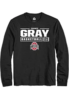 Chance Gray Ohio State Buckeyes Rally NIL Stacked Box Long Sleeve T Shirt