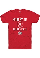 John Mobley Jr.  Ohio State Buckeyes Red Rally NIL Sport Icon Short Sleeve T Shirt