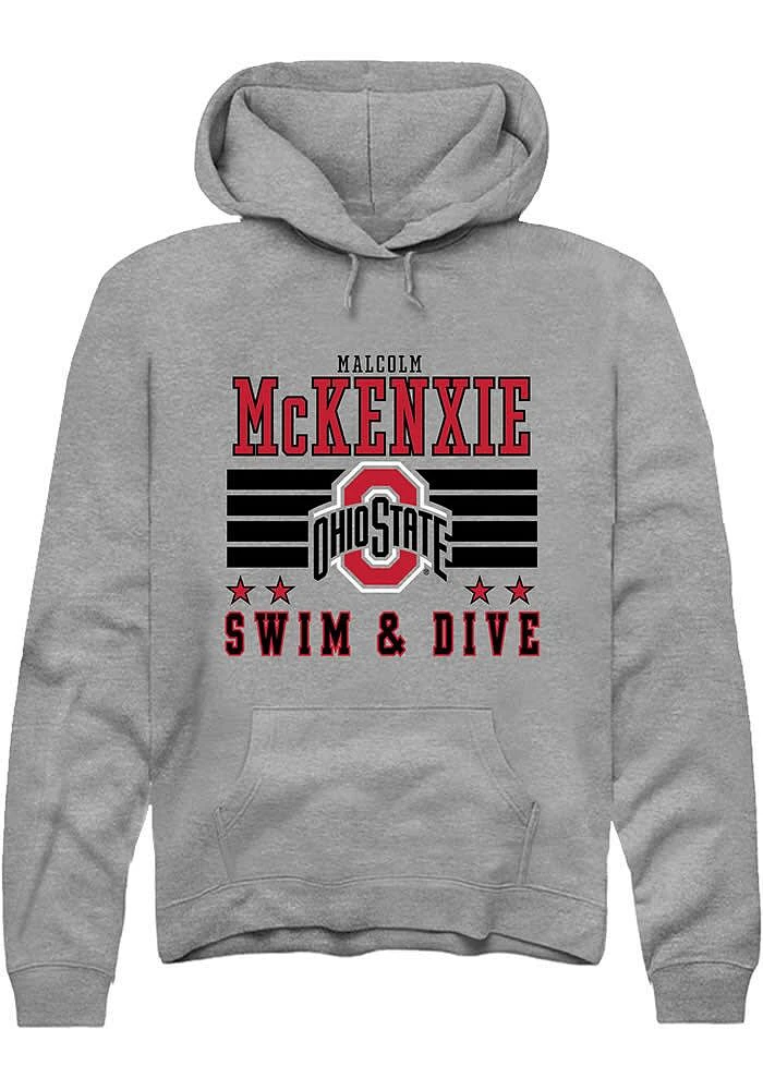 Malcolm McKenxie Rally Ohio State Buckeyes Mens NIL Striped Long Sleeve Hoodie