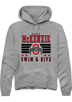 Malcolm McKenxie Rally Ohio State Buckeyes Mens NIL Striped Long Sleeve Hoodie