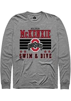 Malcolm McKenxie  Ohio State Buckeyes Grey Rally NIL Striped Long Sleeve T Shirt