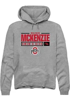 Malcolm McKenxie  Rally Ohio State Buckeyes Mens Graphite NIL Stacked Box Long Sleeve Hoodie