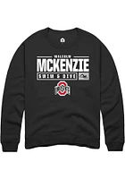 Malcolm McKenxie Rally Ohio State Buckeyes Mens NIL Stacked Box Long Sleeve Crew Sweatshirt
