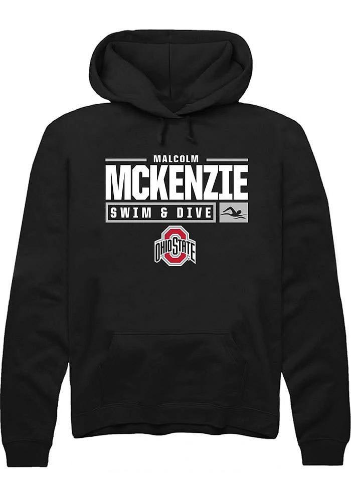 Malcolm McKenxie Rally Ohio State Buckeyes Mens NIL Stacked Box Long Sleeve Hoodie