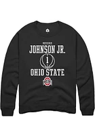 Meechie Johnson Jr.  Rally Ohio State Buckeyes Mens Black NIL Sport Icon Long Sleeve Crew Sweatshi..