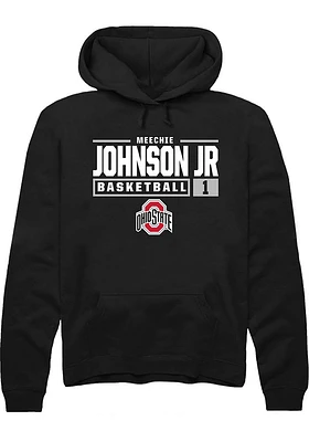 Meechie Johnson Jr. Rally Ohio State Buckeyes Mens NIL Stacked Box Long Sleeve Hoodie