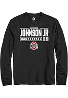 Meechie Johnson Jr. Ohio State Buckeyes Rally NIL Stacked Box Long Sleeve T Shirt