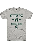 Gavin Sitarz  Michigan State Spartans Ash Rally NIL Sport Icon Short Sleeve T Shirt