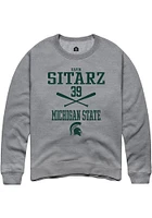 Gavin Sitarz  Rally Michigan State Spartans Mens Graphite NIL Sport Icon Long Sleeve Crew Sweatshi..
