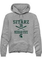 Gavin Sitarz  Rally Michigan State Spartans Mens Graphite NIL Sport Icon Long Sleeve Hoodie