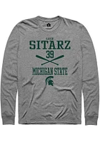 Gavin Sitarz  Michigan State Spartans Graphite Rally NIL Sport Icon Long Sleeve T Shirt