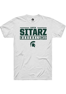 Gavin Sitarz Michigan State Spartans Rally NIL Stacked Box Short Sleeve T Shirt