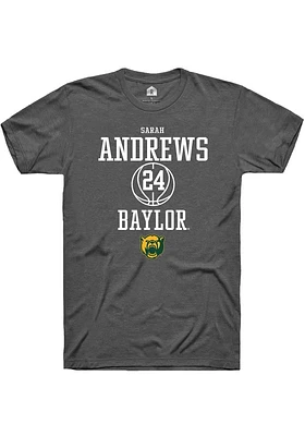 Sarah Andrews  Baylor Bears Dark Grey Rally NIL Sport Icon Short Sleeve T Shirt