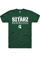 Gavin Sitarz Michigan State Spartans Rally NIL Stacked Box Short Sleeve T Shirt