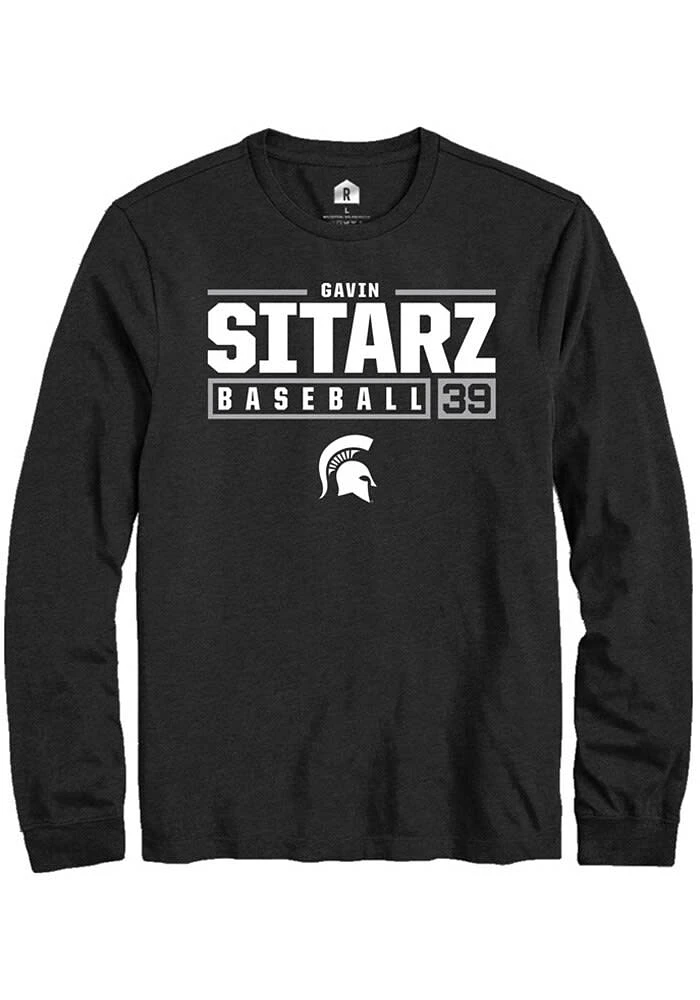 Gavin Sitarz Michigan State Spartans Rally NIL Stacked Box Long Sleeve T Shirt