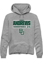 Sarah Andrews  Rally Baylor Bears Mens Graphite NIL Stacked Box Long Sleeve Hoodie