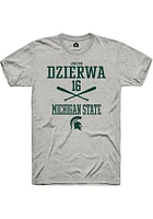Joseph Dzierwa  Michigan State Spartans Ash Rally NIL Sport Icon Short Sleeve T Shirt