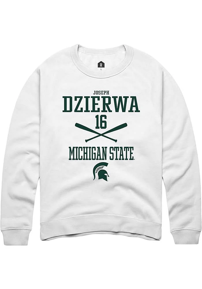 Joseph Dzierwa Rally Michigan State Spartans Mens NIL Sport Icon Long Sleeve Crew Sweatshir