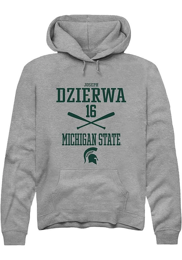 Joseph Dzierwa Rally Michigan State Spartans Mens Graphite NIL Sport Icon Long Sleeve Hoodie