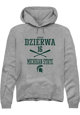 Joseph Dzierwa  Rally Michigan State Spartans Mens Graphite NIL Sport Icon Long Sleeve Hoodie