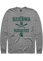 Joseph Dzierwa  Michigan State Spartans Graphite Rally NIL Sport Icon Long Sleeve T Shirt