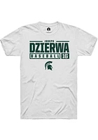 Joseph Dzierwa Michigan State Spartans Rally NIL Stacked Box Short Sleeve T Shirt