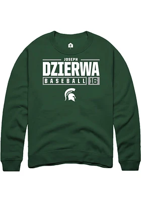 Joseph Dzierwa Rally Michigan State Spartans Mens NIL Stacked Box Long Sleeve Crew Sweatshi