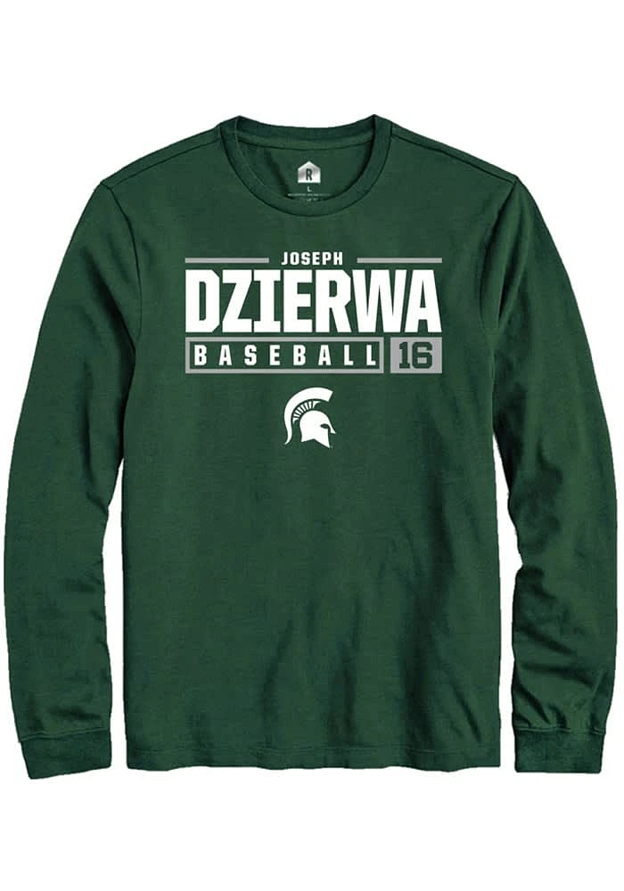 Joseph Dzierwa Michigan State Spartans Rally NIL Stacked Box Long Sleeve T Shirt