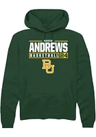 Sarah Andrews  Rally Baylor Bears Mens Green NIL Stacked Box Long Sleeve Hoodie
