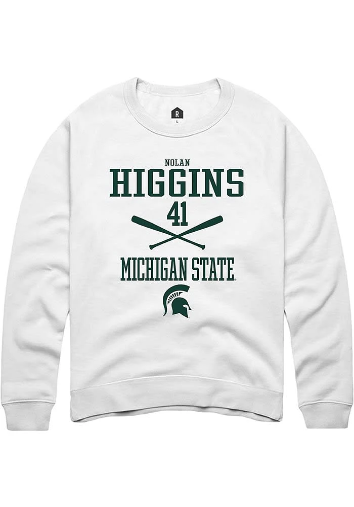 Nolan Higgins Rally Michigan State Spartans Mens NIL Sport Icon Long Sleeve Crew Sweatshirt