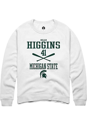 Nolan Higgins Rally Michigan State Spartans Mens NIL Sport Icon Long Sleeve Crew Sweatshirt